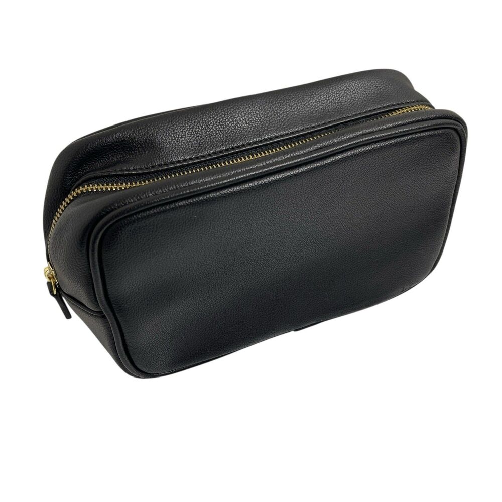 Mark & Graham Leather 9x5" Toiletry Bag Dark Brown Some Cosmetic Flaws